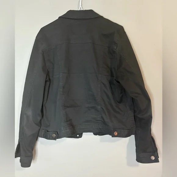 Blossom size XL Classic Black Denim Jacket, button up - Picture 8 of 8